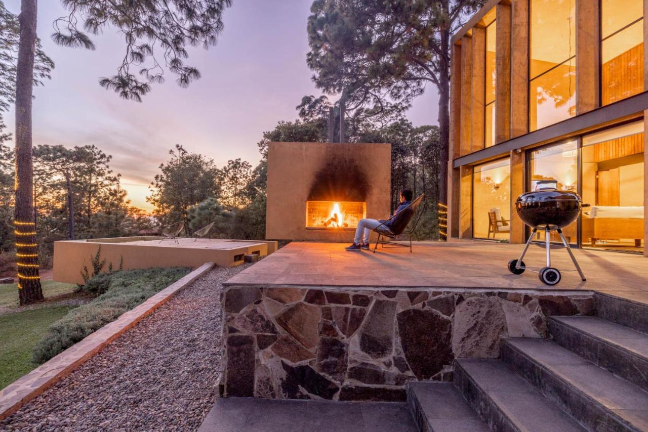 Cabana Lujo Con Alberca Climatizada Vistas Al Bosque De Mazamitla Exterior photo