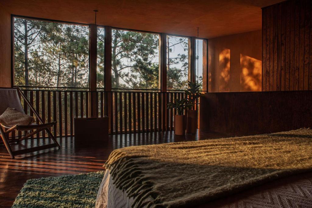 Cabana Lujo Con Alberca Climatizada Vistas Al Bosque De Mazamitla Exterior photo